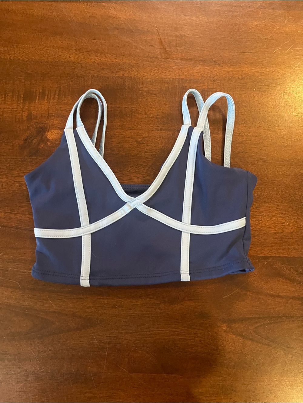 Tiger Friday Miami Vice Crop in Skylight (Navy and Sky)